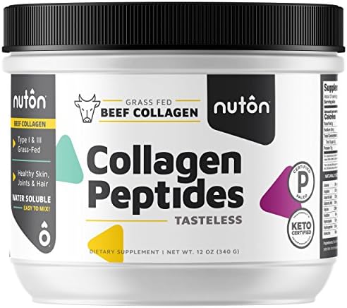 Nuton Beef Collagen Peptides 12 oz. | Amazing INTRO Pricing | Bulletproof Collagen Protein from Pasture Raised Beef Collagen, Hydrolyzed and Tasteless …