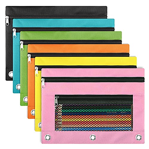 KINGTLE Pencil Pouch for 3 Ring Binder, Binder Zipper Pouch, Pencil