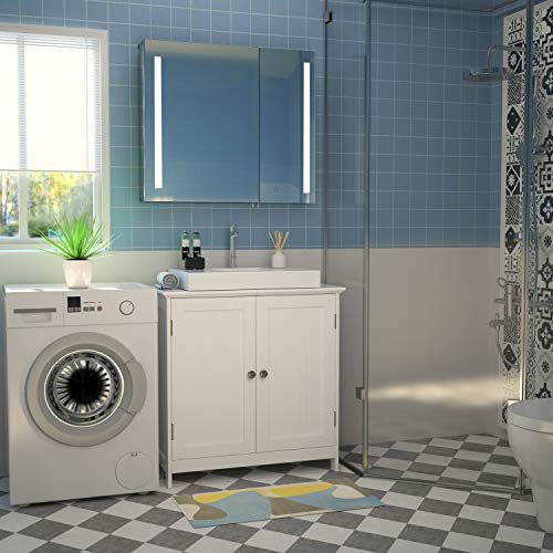 Homfa LED Lighted Bathroom Mirror 30L x 26H inch Medicine