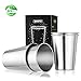 Stainless Steel Cups for Kids, Outdoor and Indoor Activities 12 Ounce Metal Drinking Glasses Unbreakable Beer Cup None BPA, Set of 4