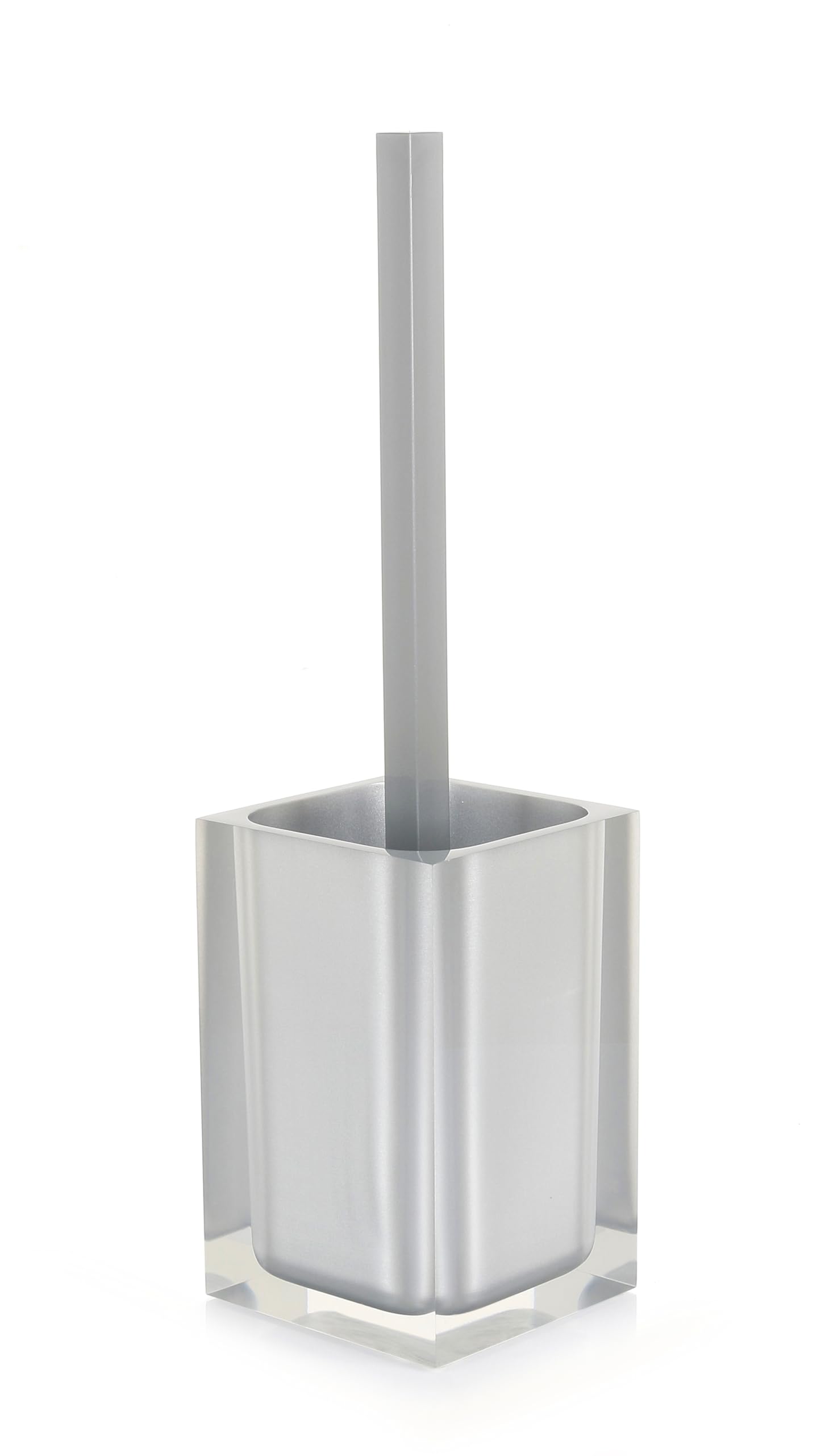 Rainbow Resin Toilet Brush Holder Finish: Silver