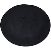Women French Wool Beret Hats - Solid Color Classic Beanie Winter Cap | Stretchable one size fits most, Wool blend keeps shape, Soft, breathable accessory for spring, fall &amp; winter