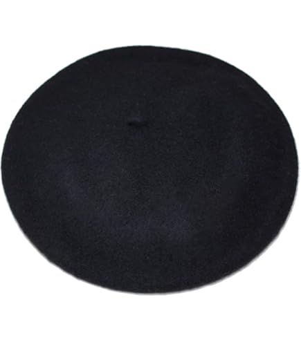 100% Wool Black Beret Hats for Women Men,Classic French Hat  display picture 1