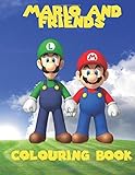 Mario and Friends Colouring Book: A great fun colouring book for kids aged 3+. An A4 40 page book with scenes of Mario, Wario, Luigi and yoshi. So ... go grab them pencils and start colouring.