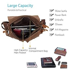 FANDARE New Vintage Messenger Bag Satchel College