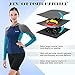 GoldFin Womens Wetsuit Top, 2mm Neoprene Wetsuit Jacket Long Sleeve Front Zip Wetsuit Shirt for Swimming Water Aerobics Diving Surfing Kayaking (Navy, L)