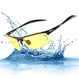Men's Night Vision Goggles Yellow Glasses for Driving Shooting Fishing