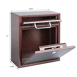 KYODOLED Steel Key Lock Mail Boxes Outdoor,Locking
