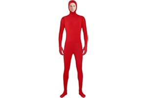 TIGGELL Stretch Bodysuit Costume Open Face Full Body for Unisex Men Women Halloween Cosplay Outfits Carnival