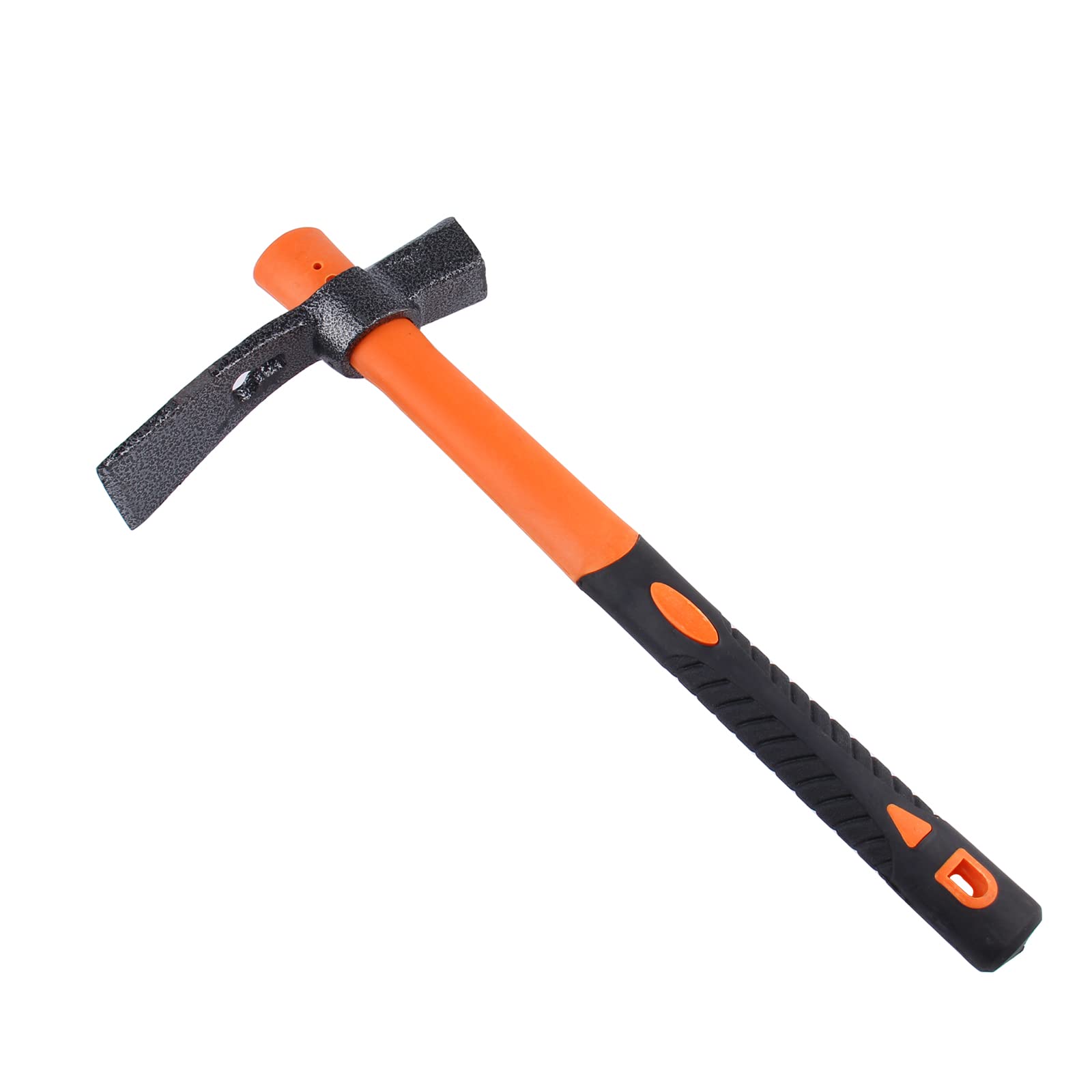 LUBAN Bricklayer's Hammer with Heavy Duty Forged Adze and Ergonomic Non-Slip Handle 38.5mm/15inch Dual Head Hammer Hoe for Gardening Hunting Outdoor Landscaping