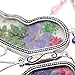 Suncatcher ,Mom Butterfly Mother Suncatcher with Pressed Flower Wings - Wind Chime with Pressed Flower Wings Embedded in Glass with Metal Trim Friend Heart Charm for Birthdays Christmas Thanksgiving