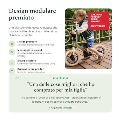 Kidcruiser Pedalplay 2 Years 3-in-1 Pedalplay Bike with LED Wheels and Pedals, Modular Frame