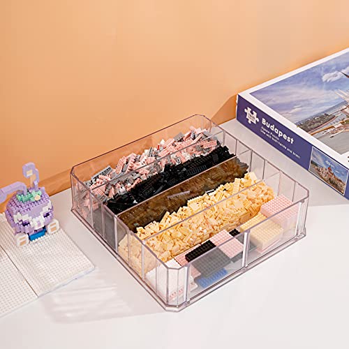 Yesesion Clear Plastic Cable Organizer Box with 3.2ft Fastening Tape