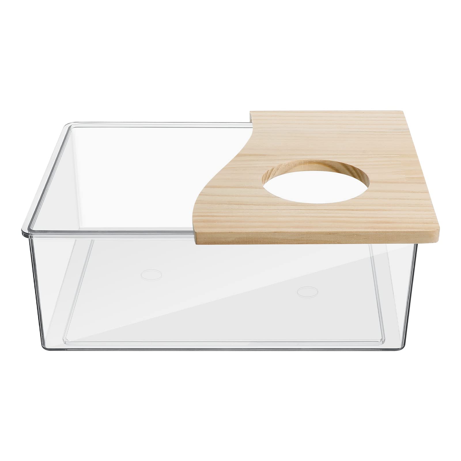 Balacoo Hamster Toilet Box Gerbil Sand Dry Bath Small Pet Acrylic Toilet Hamster Bathtub Small Animal Pet Sauna 20X15X8CM