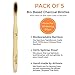 Natural Charcoal Bamboo Toothbrushes (Pack of 5) for Adults with Soft Bio-Based Nylon Bristles - Individually Packed & Numbered, Organic Compostable Plastic Free Packaging