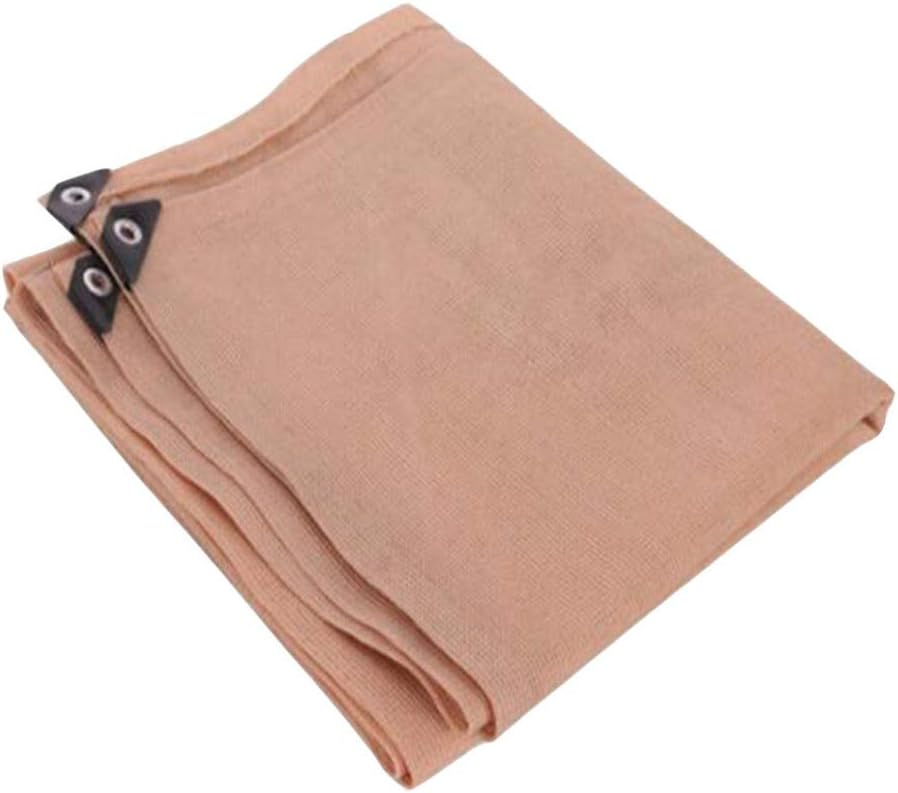 RPOLY Sunblock Shade Net, Sun Shade Cloth With Grommets Sun Shade Cloth Garden Flower Plant/Greenhouse/Barn Kennel,Beige_2x4m/6x12ft