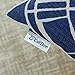 CaliTime Canvas Throw Pillow Cover Case for Couch Sofa Home Decoration Modern Compass Geometric 20 X 20 Inches Navy Blue