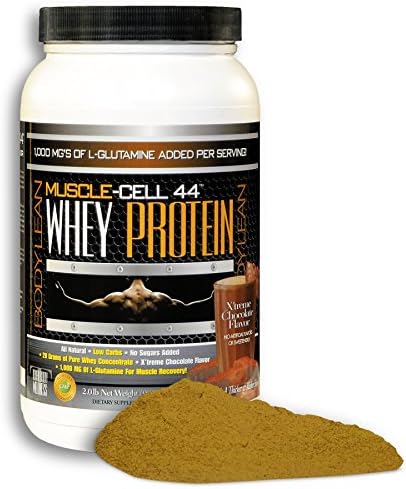 Undenatured 100 Percent Grass Fed Whey Protein Powder by Total Body Wellness, Low Carb, High Branched Chain Amino Acids and 1000 Milligrams Added L-Glutamine - Chocolate Xtreme Flavor - 2 Pounds