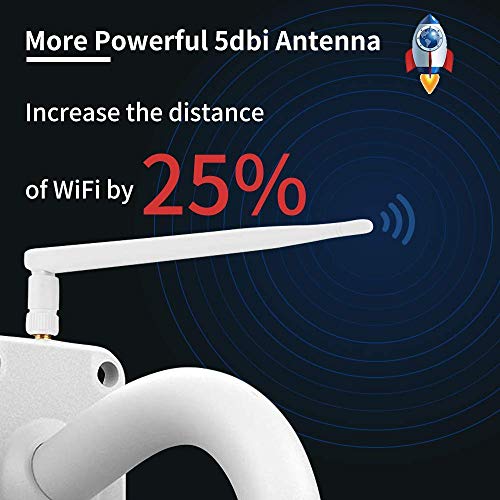 Dericam Outdoor Wireless Security Camera,Outdoor PTZ Camera,Crystal Full HD 1080P,4 X 0ptical Zoom,Auto Focus,Pre-Installed 32GB Memory Card,S2-32G White