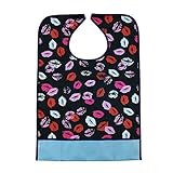 UEETEK Adult The Eldly Bib Waterproof Mealtime Protector Disability Aid Apron with Crumb Catcher