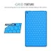 MoKo Case for Fire HD 8 2016 Tablet - [Honey Comb Series] Light Weight Soft Silicone Back Cover [Kids Friendly] for Amazon Fire HD 8 (Previous 6th Generation - 2016 Release ONLY), Blue