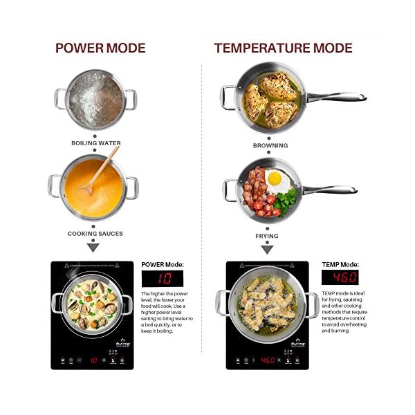 Duxtop Portable Induction Cooktop, High End Full Glass Induction Burner with Sensor Touch, 1800W