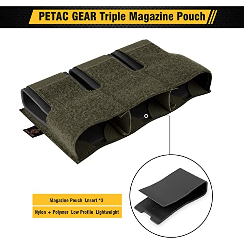 PETAC GEAR Triple Magazine Pouch Elastic Kangaroo Rifle Mag Holster 5