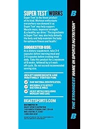 Beast Sports Super Test 180 Count Original (2 Bottles), Professional Strength, Natural...