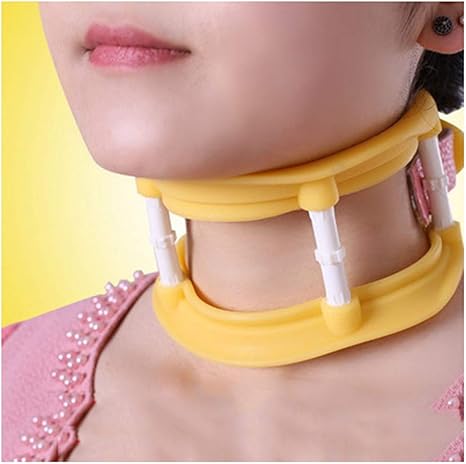 Amazon Co Jp 首サポーター ストレートネック夏用 頚椎カラー メッシュ 首しわ除去 重い頭を支えて 子供 姿勢 首 ストレートネック スマホ首 首のしわを防ぐ 頸椎ヘルニア サポーター グッズ 首の矯正 イエロー ホーム キッチン