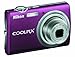 Nikon Coolpix S220 10MP Digital Camera with 3x Optical Zoom and 2.5 inch LCD (Plum)