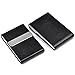 Ayliss Bussiness Card Holder Top Quality Stainless Steel Leather Magnetic Shut