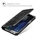 Procase Galaxy S8 Plus Genuine Leather Case, Vintage Wallet Folding Flip Case with Kickstand and Multiple Card Slots Magnetic Closure Protective Cover for Galaxy S8+ 2017 -Black