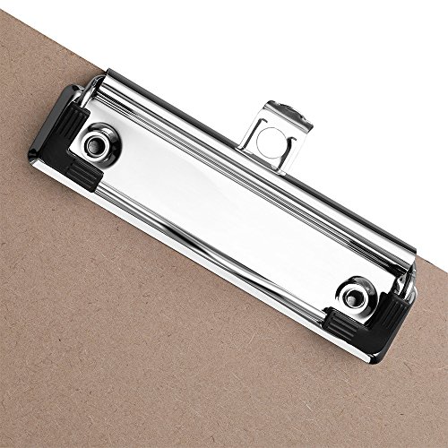 image for SUNEE Clipboard Low Profile Clip, Letter Size Hardboard (30 Pack), Lig