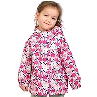 JAN & JUL Toddler Rain Coat Girls, Fleece-Lined (Tulip, 4T)