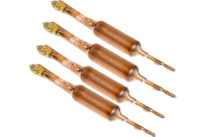 BYSOL 4 PCS Filter Drier Refrigerant Liquid LINE|with Charging Valve 1/4 X 1/4 25 Grams|for R134A and R12,R22,R502,R407C Bi Directional Filter Drier AC & Refrigeration Linean