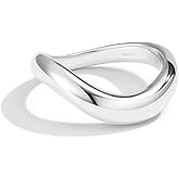 NOKMIT Chunky Wavy Dome Rings for Women, 14K Gold Filled Statement Bold Twisted Wave Bands, Stackable Thumb Ring, High Polish Non Tarnish Comfort Fit Size 6-10