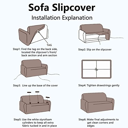 Saxtx Stretch Couch Slipcover Waterproof Non Slip Sofa Covers