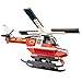 COGO 3904 Fire Rescue Helicopter with Fireman Doll Spinning Propeller Heli Blade Vehicle Compatible Building Blocks Set 81 Bricks