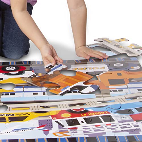 Melissa & Doug Traffic Jam Jumbo Jigsaw Floor Puzzle (24 pcs, 2 x 3 feet long) Kids Vehicle