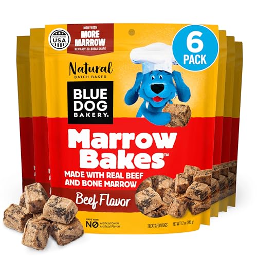 Blue Dog Bakery MarrowBakes Snacks | Small, Crunchy Beef Flavor Treat | Natural…