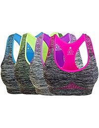 Vermilion Bird sostén deportivo sin costuras para dama con bolsillo de alto impacto