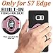 for S 7 Edge Case - eSamcore Ring Holder Kickstand Cases + Dashboard Magnetic Phone Car Mount [Rose Gold]