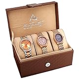 August Steiner Women's AS8063RG Dazzling Diamond Swiss Quartz 3 Watch Set