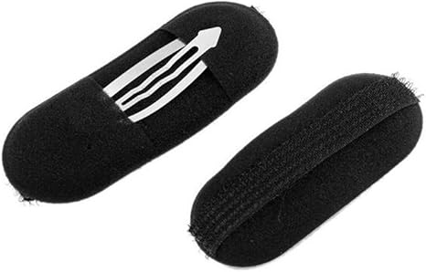 2 Pcs Black Sponge Hair Clip Volume Bump Up Clip Padding Bun Updo