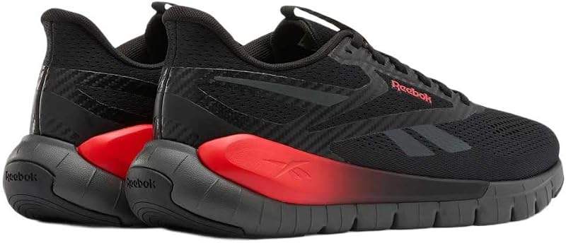 Zapatillas Unisex Flex Trainer, Color Negro/Gris/Rojo Deportivo, Talla 43 EU