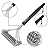 LauKingdom BBQ Grill Tool Set, Stainless Steel Grilling Utensils, Spatula, Tong, Fork and Mats with Carrying Storage Case (5 Pack)