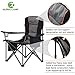 ALPHA CAMP Oversized Camping Folding Chair Heavy Duty Support 450 LBS Oversized Steel Frame Collapsible Padded Arm Chair with Cup Holder Quad Lumbar Back Chair Portable for Outdoorthumb 4