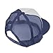 DALIX Flat Billed Trucker Cap with Mesh Back in Navy-White