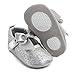 Lidiano Baby Girls Bowknot Sequins Bling Anti-Slip Mary Jane Flat Crib Shoes & Headband (0-6Months, Silver)