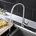 Homfa Kitchen Faucet Lead Free Kitchen Sink Faucet Spot-Resistant Stainless, 360 Degree Swivel Stainless Steel Hot＆Cold Mixer, Brushed Nickel